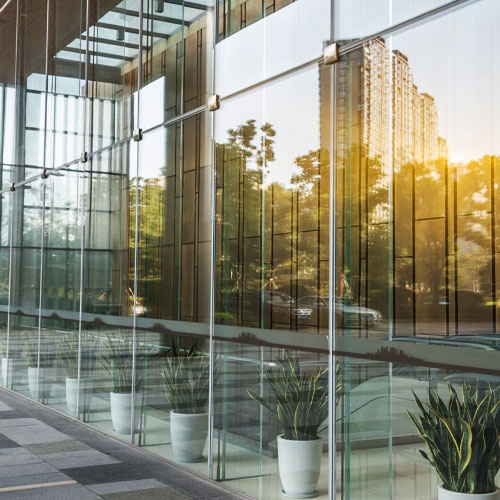 Plain Toughened Glass Partition